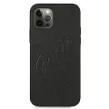Guess Saffiano Vintage Script Case for iPhone 12 Pro Max 6.7" - Black Foto 3