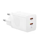Baseus GaN5 Pro 40W 2xUSB-C Wall Charger - White Foto 4