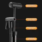 Rockbros 42310006001 bicycle pump with pressure gauge - black Foto 5