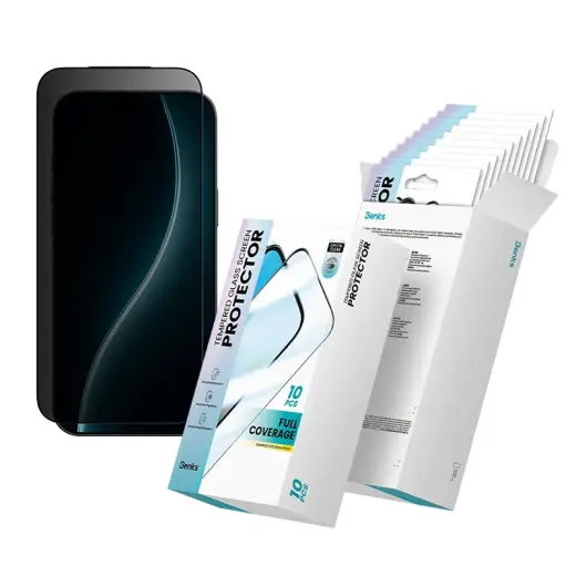 Benks Tempered glass Air Shield Privacy (TF68) for Iphone 17 Air black - 10 pieces Фото num