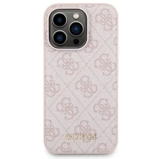 Zestaw Guess GUBPM5P14L4GEMGP iPhone 14 Pro 6.1" hardcase + Powerbank 5000mAh MagSafe różowy|pink 4G Metal Logo Фото num