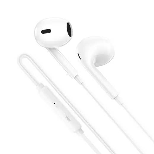 Borofone Earphones BM100 Max Fuente with microphone white Фото num