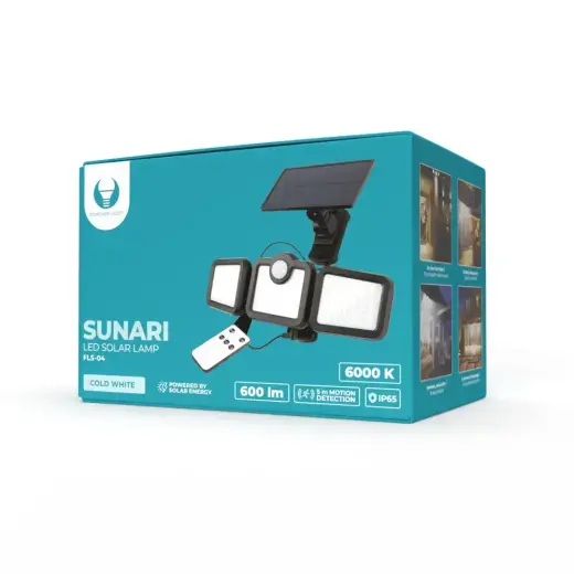 Forever Light Solar LED Lamp SUNARI FLS-04 108*SMD PIR 10W 800lm 6000K 2400mAh Li-Ion Forever Light Foto 9