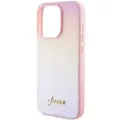 Guess Saffiano Iridescent Script case for iPhone 14 Pro Max - pink Фото num