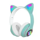 BLUETOOTH/LED HEADPHONES CAT EARS FOR CHILDREN MINT Foto 1