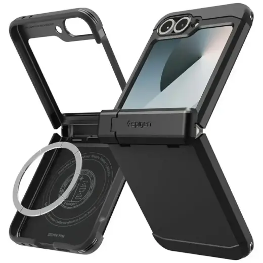 Case Spigen Tough Armor Pro Mag MagSafe for Samsung Galaxy Z Flip6 / Z Flip7 FE black Фото num