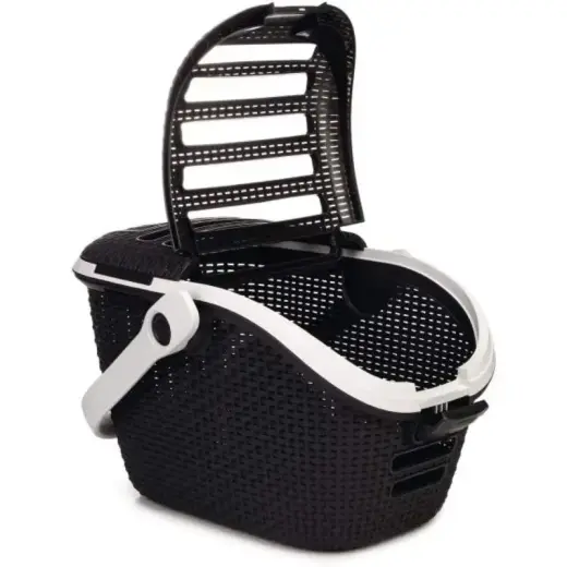 Ящик для перевозки домашних животных 51x38x33см серый Фото num