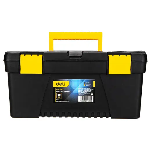 Plastic Tool Box Deli Tools EDL432417, 15'' (yellow) Foto 4