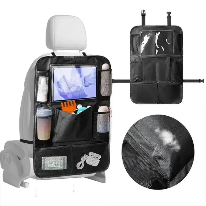 Car organizer for front seats with compartments BY-1298 black Foto 3