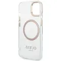 Guess Transparent MagSafe Compatible Case for iPhone 14 Gold — Foto 7