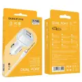 Borofone Car charger BZ14 Max - 2xUSB - 2,4A with USB to Micro USB cable white Photo