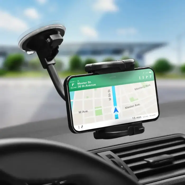 Car phone holder Forcell F-Grip Regular 17 cm windshield / dashboard / air vent black Photo