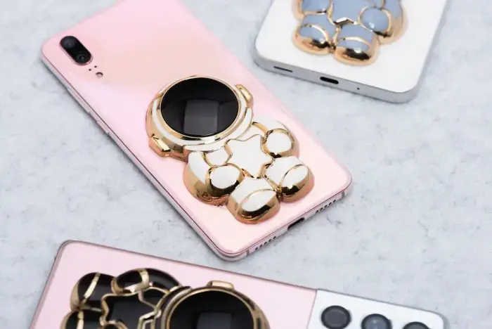 Phone stand ASTRONAUT - stick-on - white Foto 5