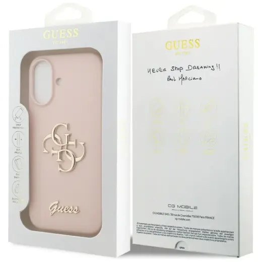 Guess Silicone Big 4G Script Case for iPhone 17 Pink Foto 8