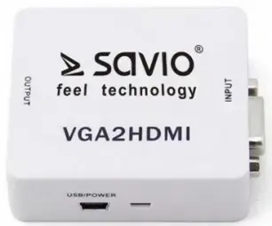 Savio VGA – HDMI Full HD | 1080p 60Hz Converter| Adapter