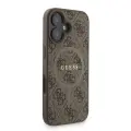 Guess PU Leather 4G Colored Ring Strap MagSafe Case for iPhone 16 Brown — Фото 2