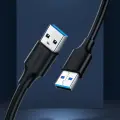 USB 2.0 M-M UGREEN kabelis US102, 0,5 m (melns) Foto 2
