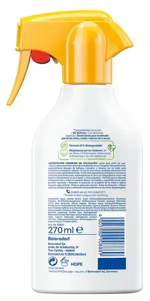 Nivea Sun Babies & Kids Sensitive 5-in-1 Spray Sunscreen SPF50+ 270 Ml Foto 3