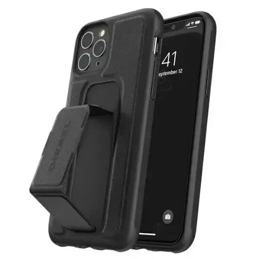 Diesel Grip Case Leather Look iPhone12/12 Pro czarny/black 42534