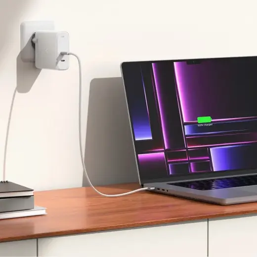 SPIGEN ARCSTATION PRO tīkla lādētājs | 140W | GaN | USB-A | balts Foto 5