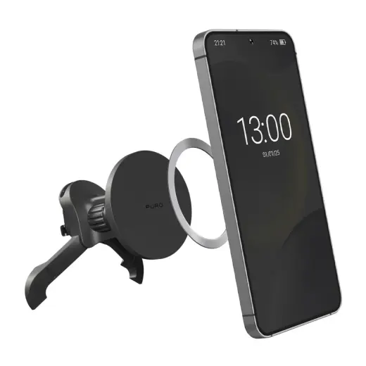 Puro Adjustable Car Holder, MagSafe Compatible - Black Photo