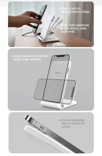 Nillkin PowerTrio 3in1 Wireless Charger for Apple Watch White (MFI) Фото num