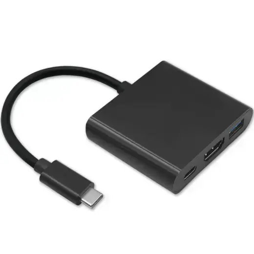 Qoltec Hub Adapter USB-C 3.1 3in1 | USB 3.0 | HDMI 4K | USB-C 3.1 PD 100W Фото num