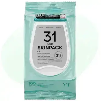 VT Cosmetics 31 Mild Skinpack 100 Sheets Cica - Tonizační tamponky 210ml