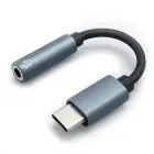 Qoltec Adapter USB-C | Jack 3.5mm | 10cm | Aluminium — Photo 1
