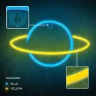 Neon LED Light SATURN yellow blue Bat + USB FLNE11 Forever Light Foto 6