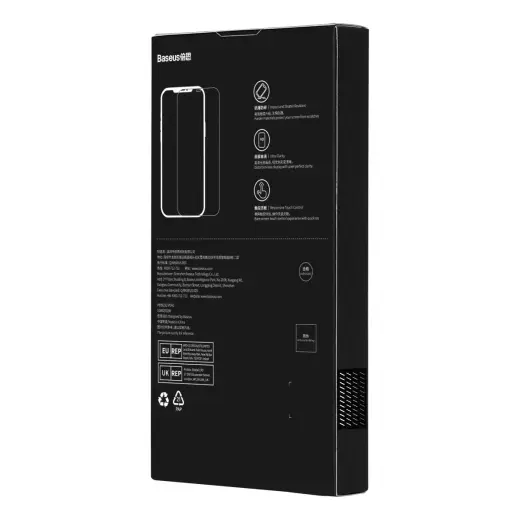 Baseus Full Screen защитное стекло для телефона iPhone 14 Pro с фильтром от синего света и динамиком 0.3 мм + рамкой для установки Фото num