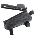 Waterproof bike frame bag with shell sides and phone holder Forever Outdoor black Photo