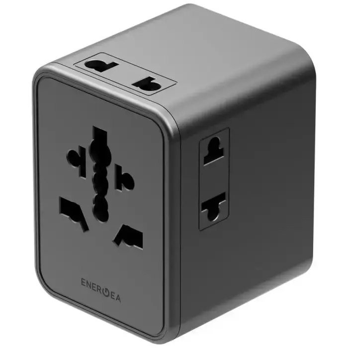 ENERGEA TravelWorld Mini tīkla lādētājs | 45W | PD, GaN | USB-A, USB-C | pelēks