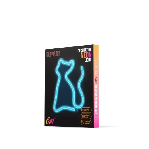 Neon LED Light CAT turquoise NNE24 Neolia Foto 9
