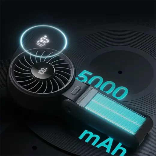 Jisulife Handheld Fan Life7 5000mAh Portable USB Fan - Black Foto 4