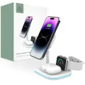 Tech-Protect QI15W-A27 3in1 inductive charger with stand with MagSafe for smartphone | Apple Watch | AirPods - white Foto 1