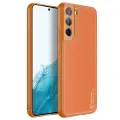 Dux Ducis Yolo elegant cover made of ecological leather for Samsung Galaxy S22 + (S22 Plus) orange Фото num
