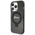 Guess GUHMP13LHRSGSK iPhone 13 Pro | 13 6.1" czarny|black hardcase Ring Stand Script Glitter MagSafe Фото num