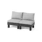 Garden sofa two-seater Elements 2 Seater gray/light gray — Photo 1
