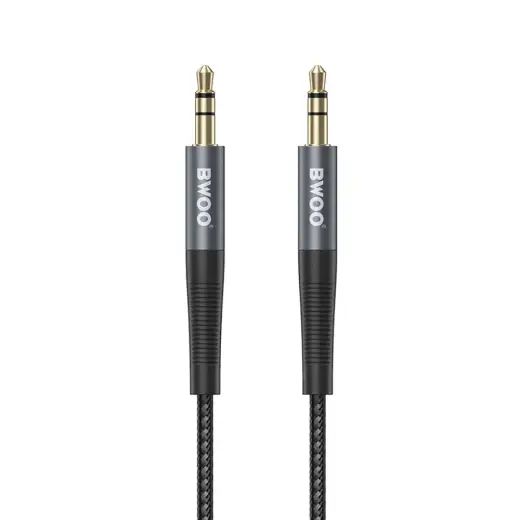 BWOO Nylon braided+Aluminum-alloy shell aux cable BO-AUX064 3.5mm to 3.5mm Foto 1