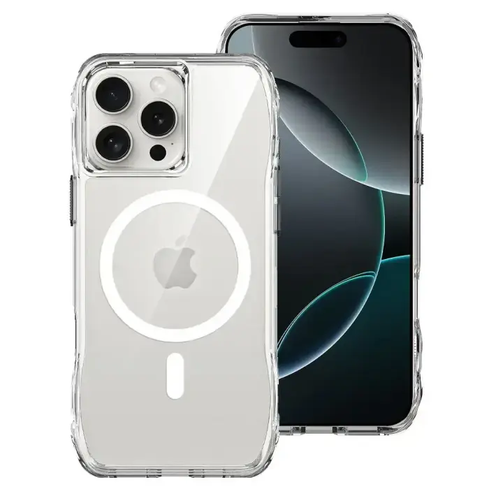 ROAR Slim Defender maciņš ar MagSafe atbalstu telefonam iPhone 16 Pro Max caurspīdīgs