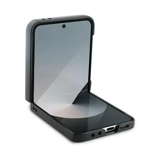 Original Case KARL LAGERFELD Saffiano Monogram KLHCZF6PGKSKIHK for Samsung Galaxy Z Flip 6 black Foto 4