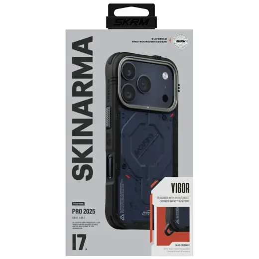 Etui Skinarma Vigor MagSafe do iPhone 17  Pro niebieski