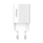 Network charger Vipfan E01, 1x USB, 2.4A + USB-C cable (white) Foto 4