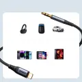 Joyroom stereo audio cable AUX 3.5 mm mini jack - Lightning for iPhone iPad 1.2 m black (SY-A06) Photo