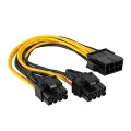 Adapter with cable Akyga AK-CA-81 PCI-E 8-pin (f) | 2 x PCI-E 6+2-pin (m) 15cm Foto 1