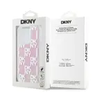 DKNY Liquid Glitter Checkered Pattern Case for iPhone 15 Pro Pink — Foto 5