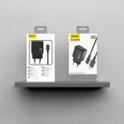 Dudao A23LEU 2.4A GaN EU USB-A Wall Charger with USB-A to Lightning Cable - Black Foto 3