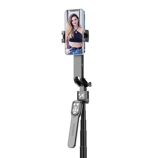 Wozinsky WST-360YS Selfie Stick with Tripod Function with 360Â° AI Auto Face Tracking Gesture Control - Black Фото num