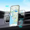 Dudao FW11 car phone holder with 15W inductive charger for air vent | cockpit - black Photo